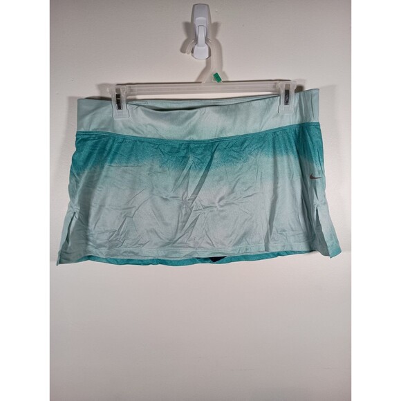 Nike Dri-Fit Ombre Green Mini Skirt Shorts Skort Pickleball Tennis Size XL - Picture 1 of 8